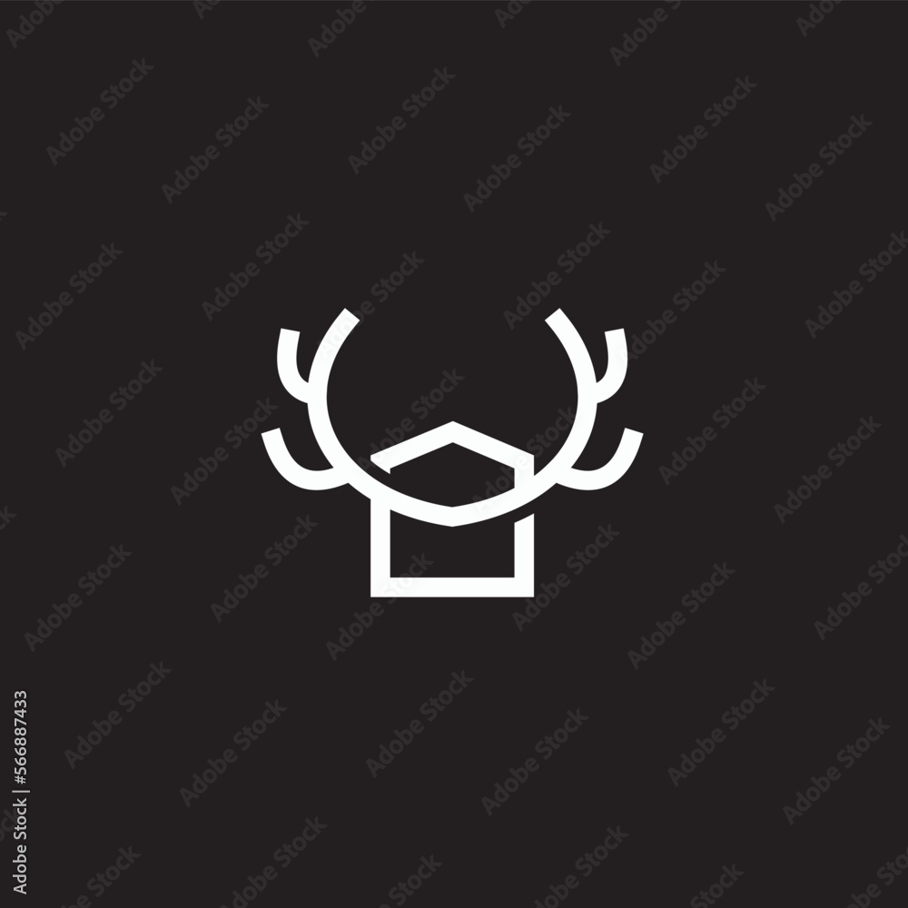 Deer Head Logo template line art design. The symbol itself would look great as a corporate and website symbol or icon. Deer Head Logo template line art design. The symbol itself would look great as a corporate and website symbol or icon.