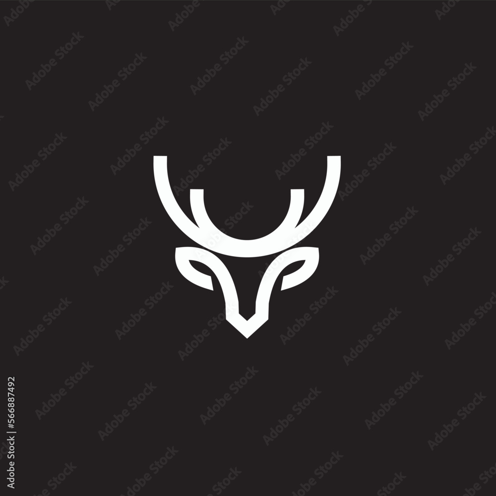 Deer Head Logo template line art design. The symbol itself would look great as a corporate and website symbol or icon. Deer Head Logo template line art design. The symbol itself would look great as a corporate and website symbol or icon.