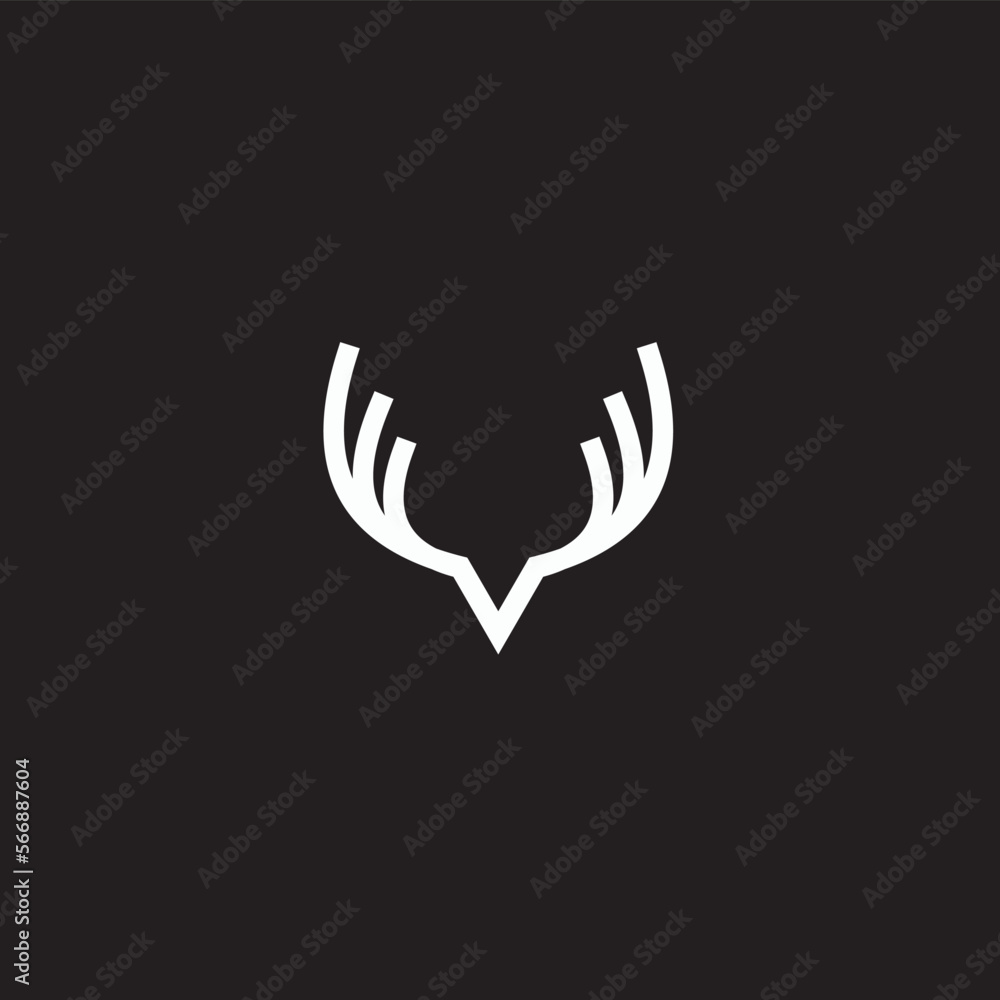 Deer Head Logo template line art design. The symbol itself would look great as a corporate and website symbol or icon.