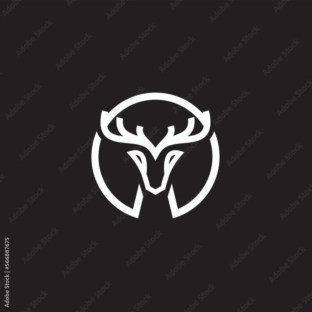 Deer Head Logo template line art design. The symbol itself would look great as a corporate and website symbol or icon. Deer Head Logo template line art design. The symbol itself would look great as a corporate and website symbol or icon.