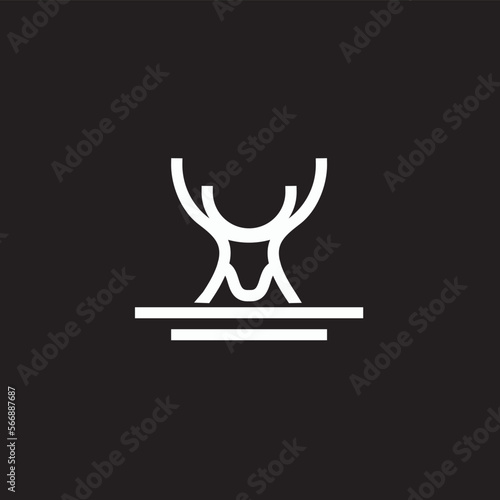 Deer Head Logo template line art design. The symbol itself would look great as a corporate and website symbol or icon. © satrio