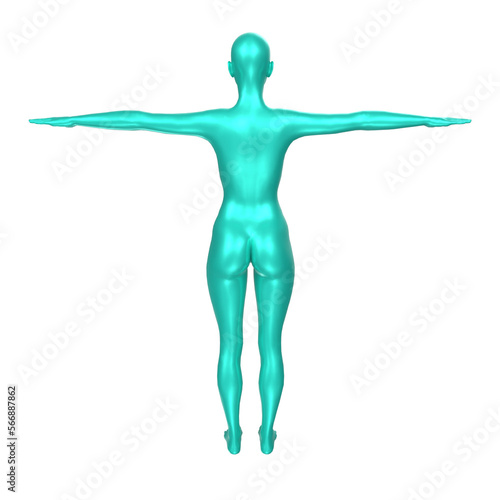 Female basemesh isolated on background photo