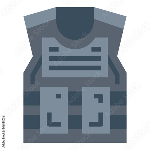 waistcoat flat icon style