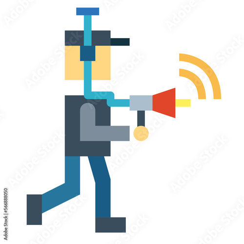 Wiretap flat icon style