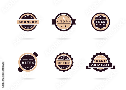 Sale banner and label price design with paste and black color. Flat badges discount and tags on a transparent background.