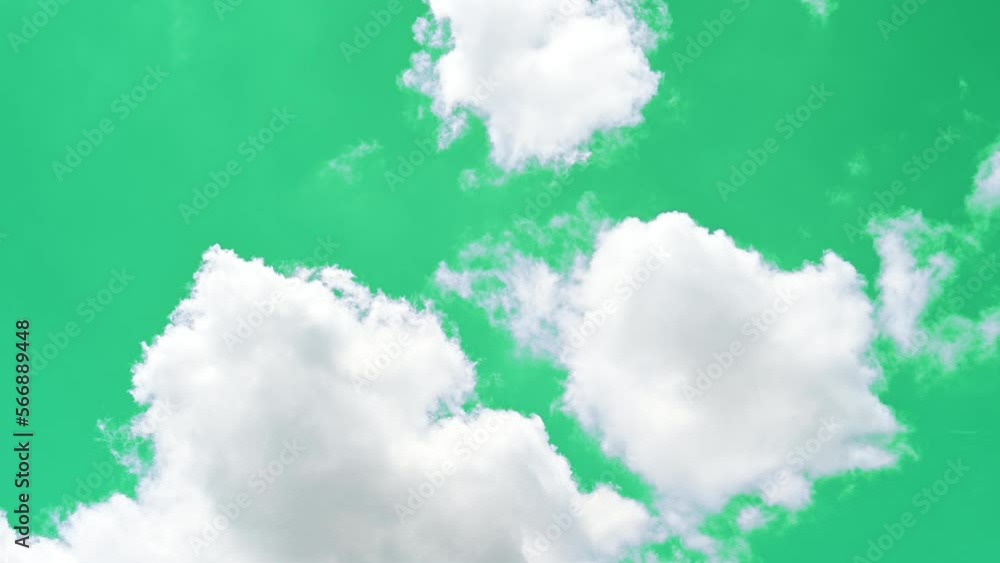 The green screen of moving white clouds with 4K resolution. Can use to ...