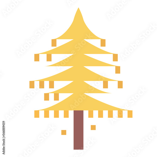 larch flat icon style
