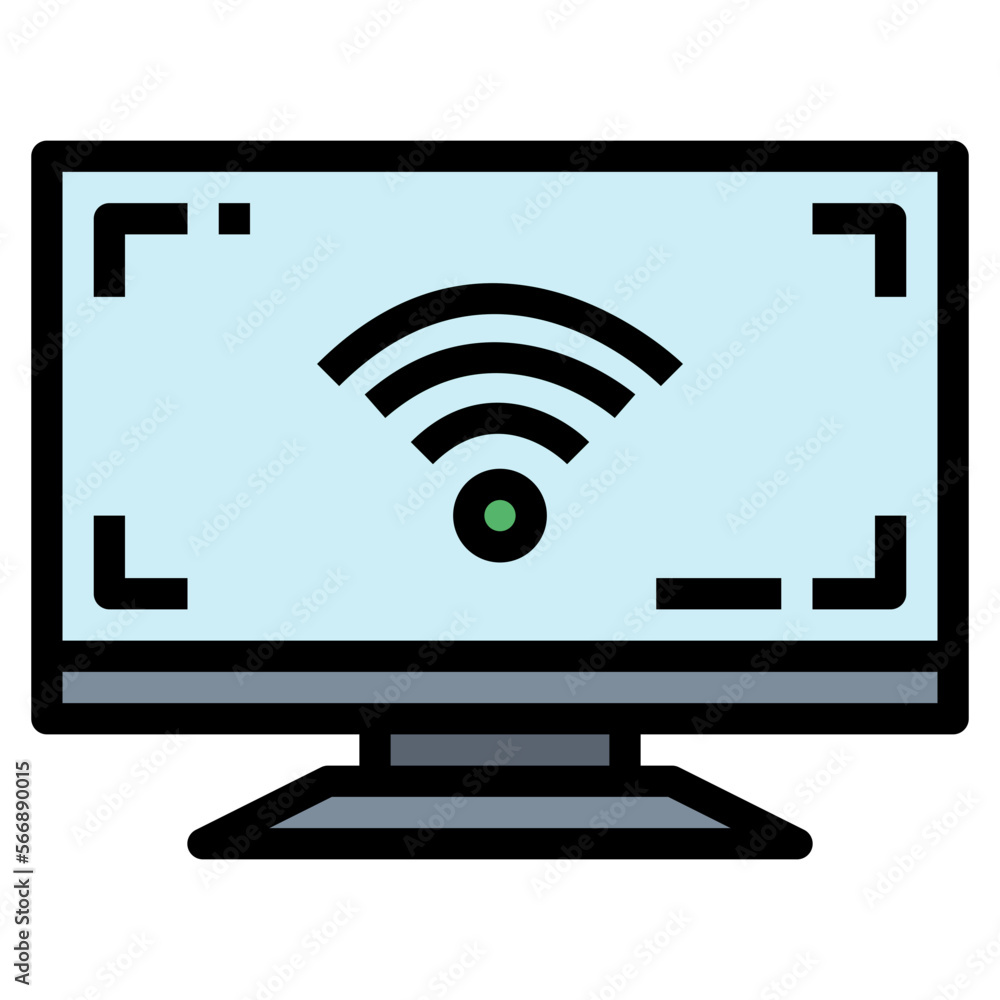 smart tv filled outline icon style smart tv filled outline icon style