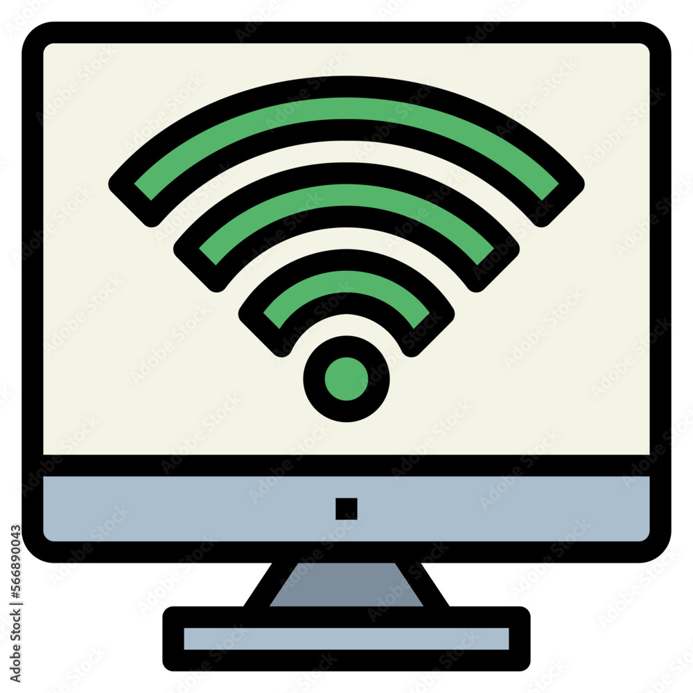 wifi filled outline icon style wifi filled outline icon style