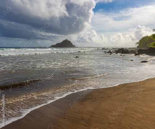 Dawn at Koki Beach With Alau Island in The Distance, Koki Beach Park, Hana, Maui, Hawaii, USA photo