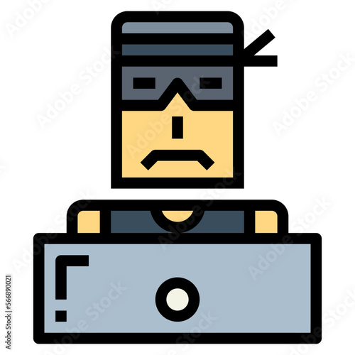 thief filled outline icon style