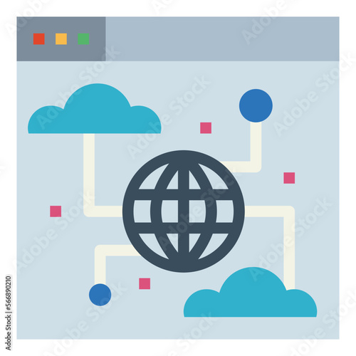 browsing flat icon style