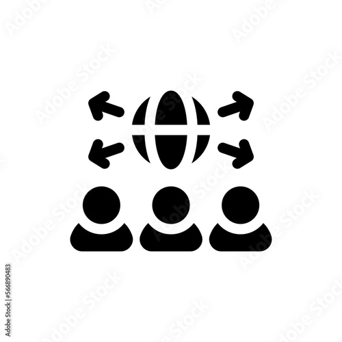 outsourcing glyph icon