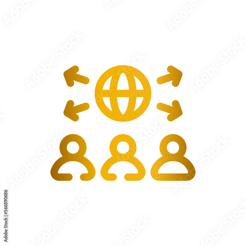 outsourcing gradient icon