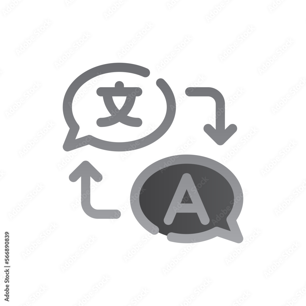 language two tone gradient icon language two tone gradient icon