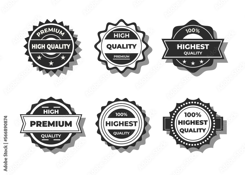 High Quality and Premium Stamp Vector Set Over a White Background