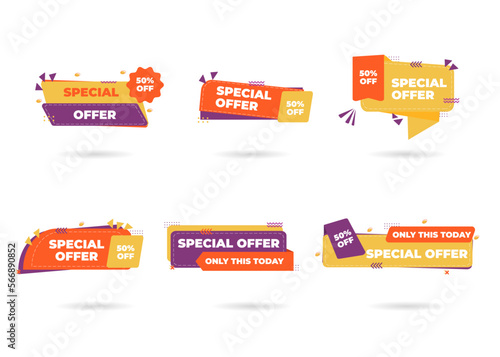 Sale banner templates design. Special offer tags. Super sale discounts. Flash sale discount. Mega sale offer. Big Sale. Special sale. Discount tag vector