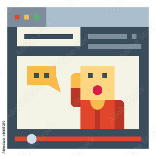 vlog flat icon style