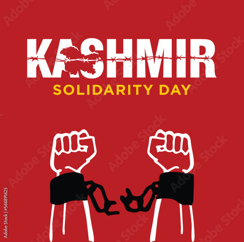 Kashmir Solidarity Day. 5th February. Vector Illustration. 