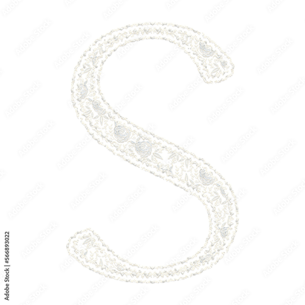 Beautiful floral lace alphabet set in uppercase and lowercase letters, off white color, isolated with transparent backgrounc. Beautiful floral lace alphabet set in uppercase and lowercase letters, off white color, isolated with transparent backgrounc.