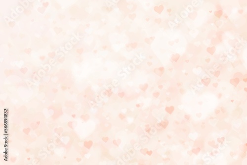 バレンタインの可愛いハート背景 サーモンピンク ウエディング 結婚