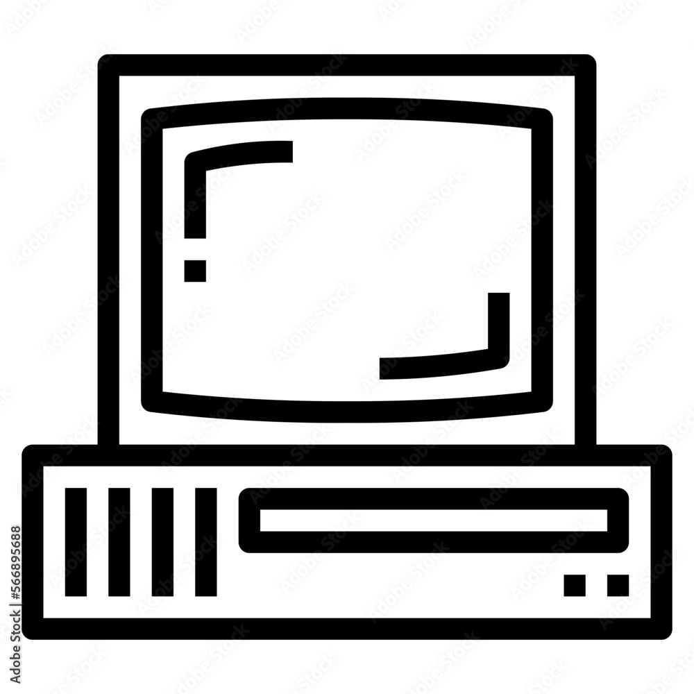 computer line icon style computer line icon style