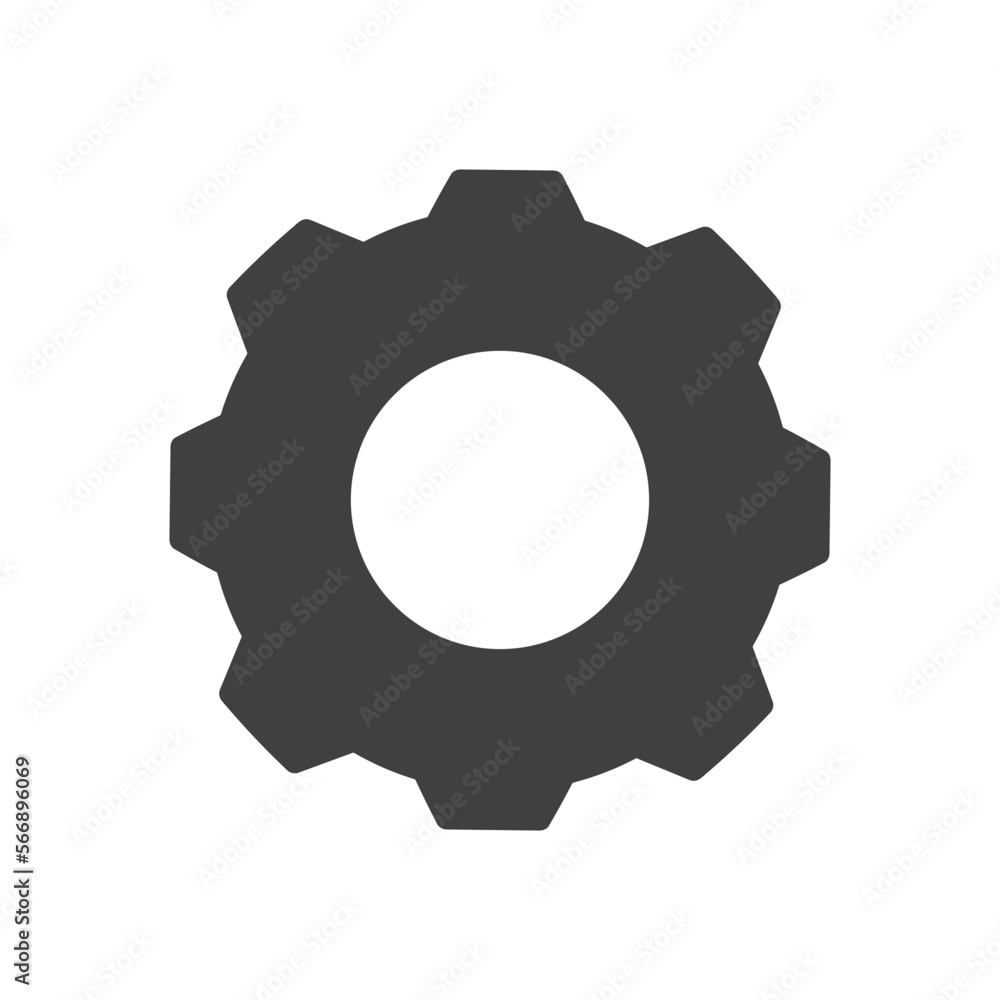 Gear or setting icon flat design vector illustration. Gear or setting icon flat design vector illustration.