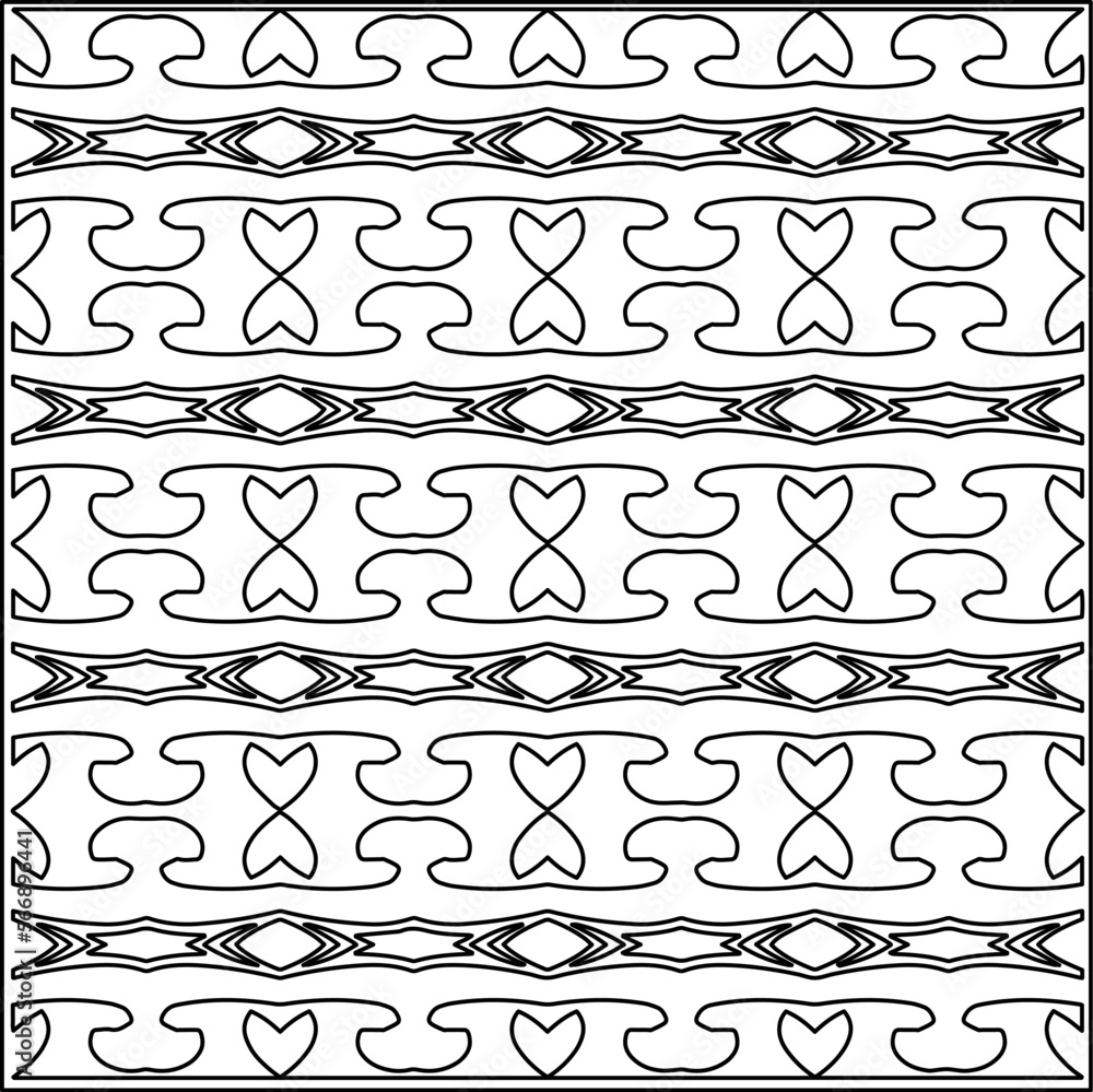 Stylish texture with figures from lines.
Abstract geometric black and white pattern for web page, textures, card, poster, fabric, textile. Monochrome graphic repeating design. Stylish texture with figures from lines.
Abstract geometric black and white pattern for web page, textures, card, poster, fabric, textile. Monochrome graphic repeating design.