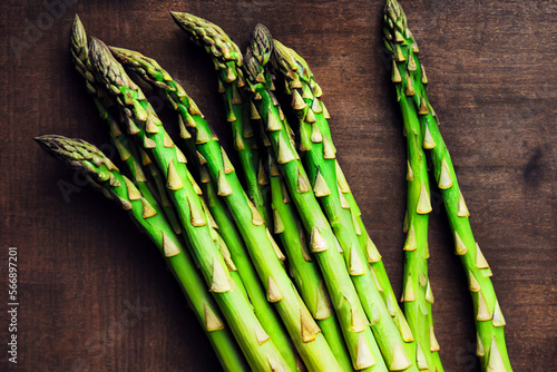 fresh juicy healthy green asparagus  generative AI