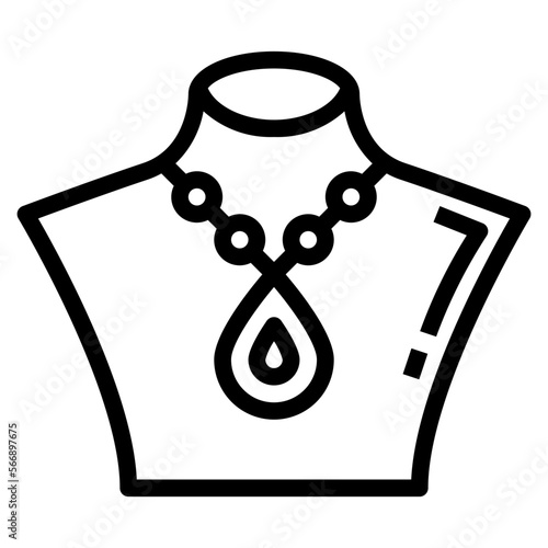 necklace line icon style