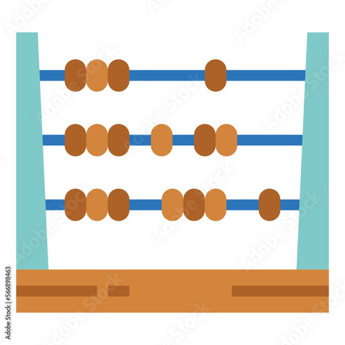 abacus flat icon style