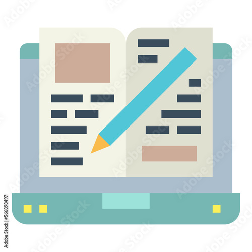 elearning flat icon style
