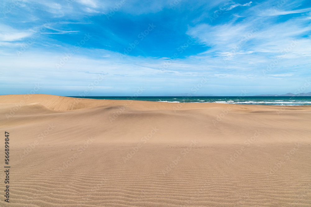 sanddune rippling surface of dry sand dune