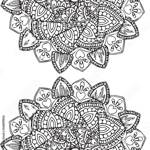 Wallpaper Mural Mandala Pattern Vector abstract . Art on the wall. Coloring book Lace pattern The tattoo. Design for a wallpaper Paint shirt and tile Hanna Design, Decorative circle ornament in ethnic oriental style Torontodigital.ca