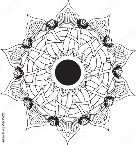 Vector abstract mandala pattern. Art on the wall. Coloring book Lace pattern The tattoo. Design for a 
wallpaper Paint shirt and tile Sticker Design, Decorative circle ornament in ethnic oriental styl