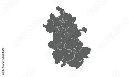 Anhui Province map isolated on white background.for annual infographics report website layout