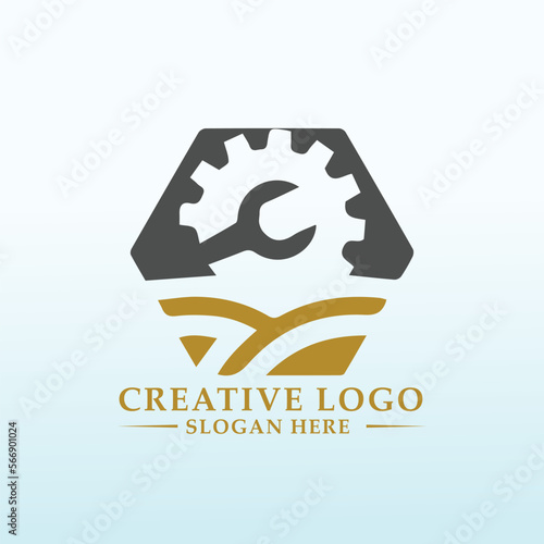 logo for selling and repair services for all machines and devices