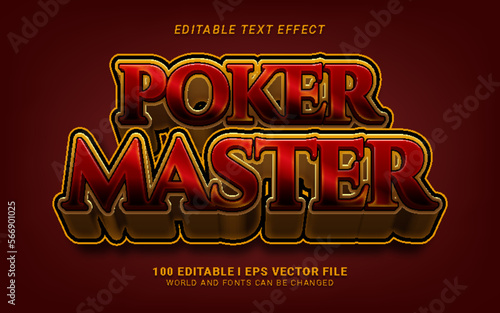 Poker Master 3D Style Text Effect