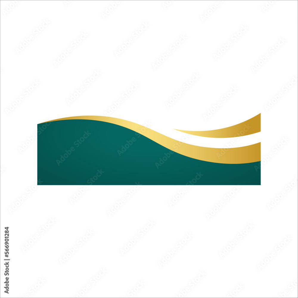 Obraz premium Green Curve Footer