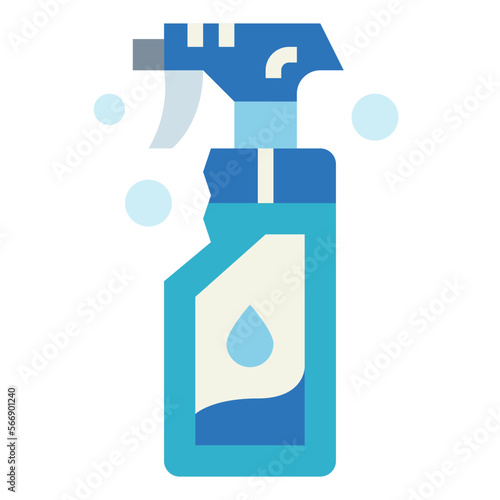 glass cleaner flat icon style