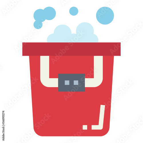 pail flat icon style