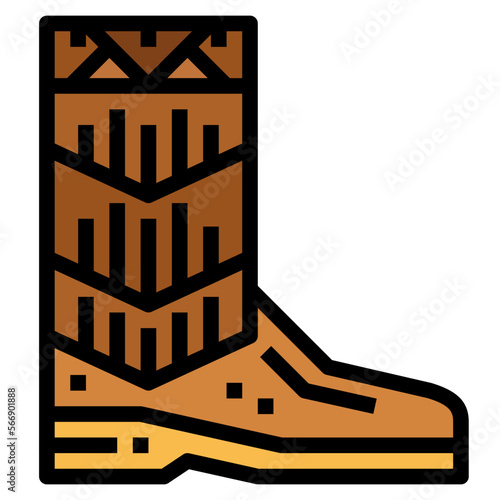 Moccasins Boots filled outline icon style