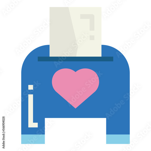 mailbox flat icon style