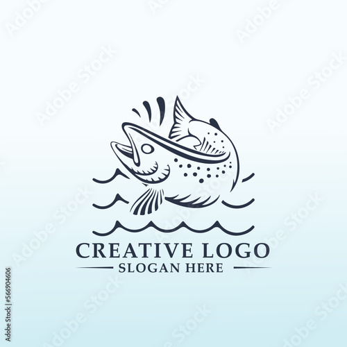 fish vector logo design inspiration