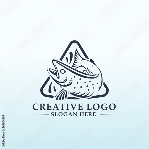 fish vector logo design inspiration