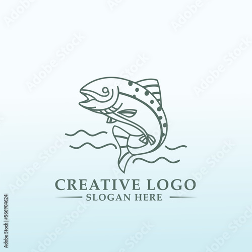 fish vector logo design inspiration