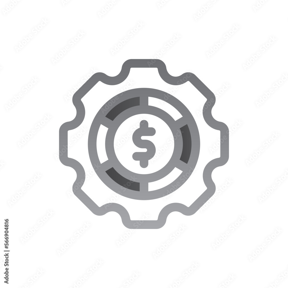 gear two tone gradient icon gear two tone gradient icon