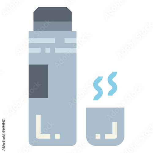 Thermo flask flat icon style