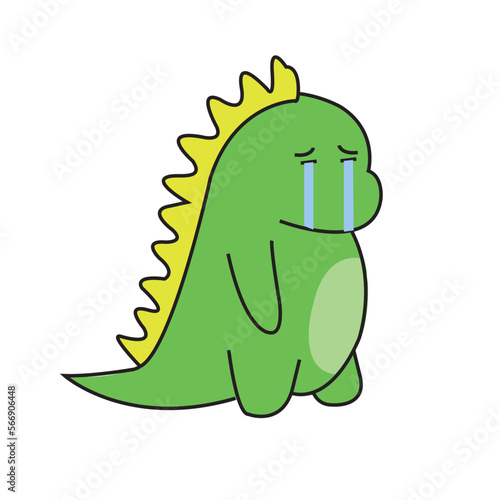 Dino Cartoon Smiley Cry
