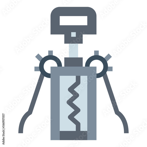 corkscrew flat icon style